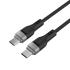 ACEFAST C11-03 1.2m USB-C to USB-C 60W Fast Charging Cable Magnetic Braided Data Cord - Black